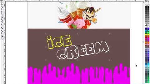 corel draw ice cream graphic design (graphic design in corel draw Tutorial ) 2022