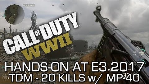 Call of Duty: WWII (MP Gameplay) - 20 Kills w/ MP-40 Airborne Division - TDM on Point-Du-Hoc