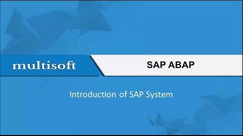 SAP ABAP- Introduction to SAP online training video