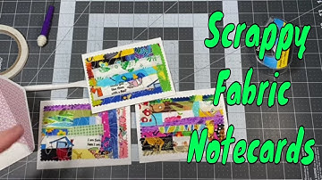 Use Your Smallest Fabric Scraps to Make Note Cards