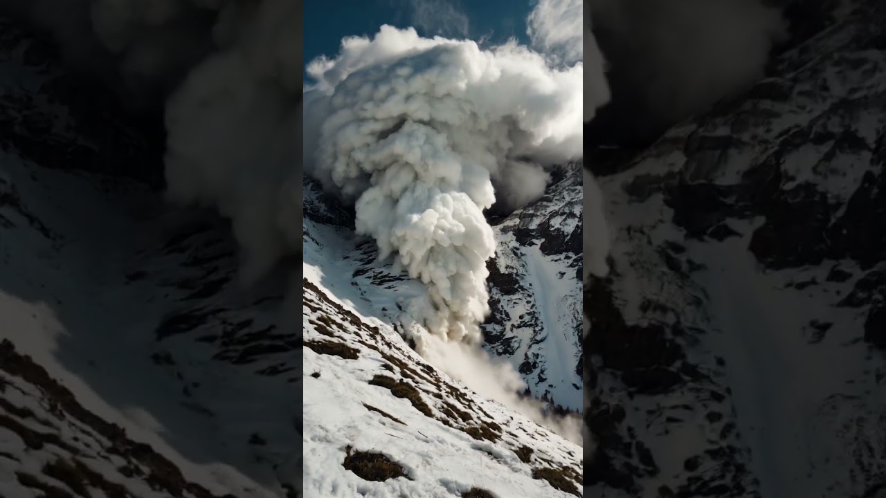 Avalanche Unleashed: Nature’s Icy Fury 🏔️❄️💥