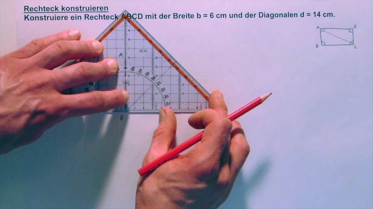 Bestimmen Von Größen Durch Konstruieren Klasse 7 Tutorial: Rechteck konstruieren - YouTube