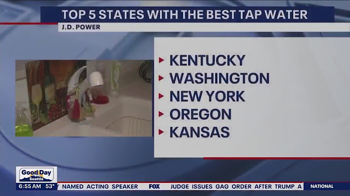 Top states with best tap water