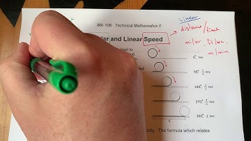 MA 106 Skill 4: Angular and Linear Speed Part 1