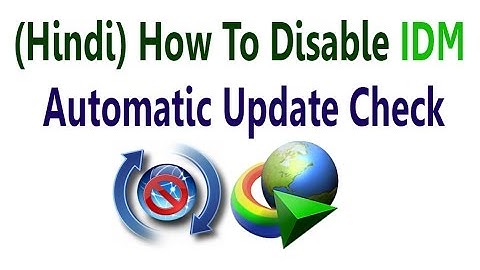 (Hindi/हिंदी) How To Disable IDM Automatic Update Check