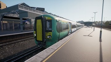 Southern class 377 departs at Eastbourne Station in Train Sim World 2