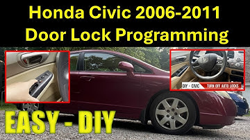 Honda Civic 2006 - 2011 8th Gen Automatic Door Lock Unlock Programming DIY. Turn on or off auto lock