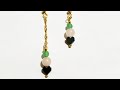 Aretes ASIMETRICOS piedras semi preciosas cuarzos / DIY ASYMMETRIC fashion earrings