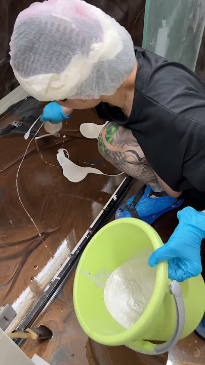Full Metallic Epoxy Bathroom Flooring In the Making