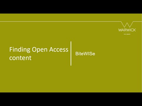 BiteWISe: Finding Open Access content