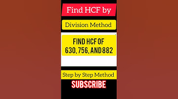 Find HCF by Cross Division Method #HCF #hcfbydivisionmethod #shortvideo