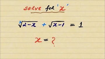 Olympiad Question | Solve the Radical Equation with Cube and Square Roots| 