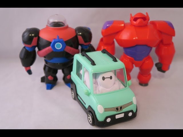 Big Hero 6 The Series SQUISH TO FIT BAYMAX W// CAR /& SUITS Disney Official