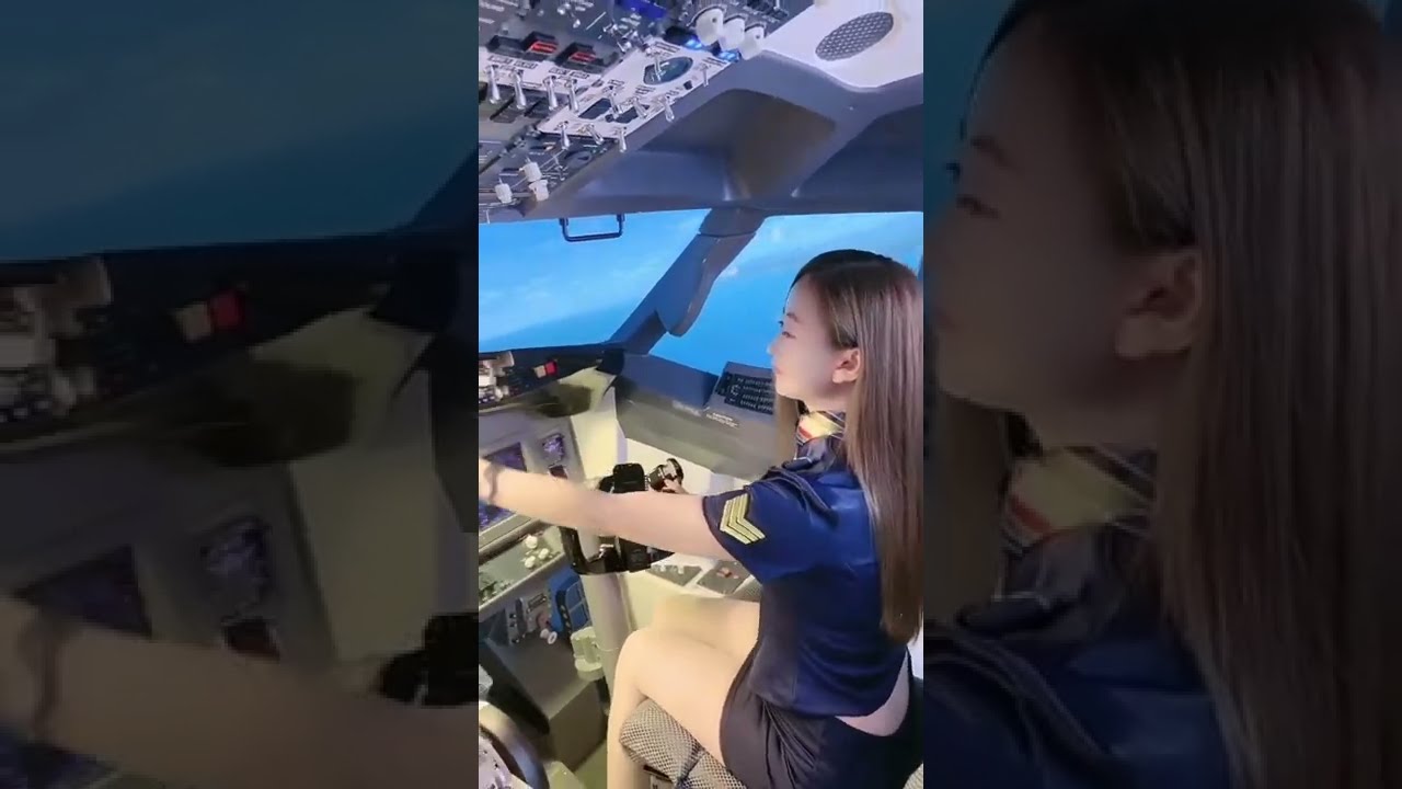 China Beautiful Female Pilot Airline 
