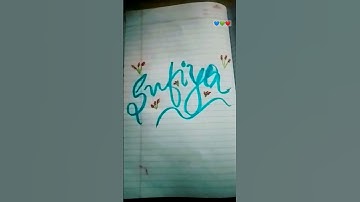 Sufiya name how to do calligraphy using camel brush pen comment your name#calligraphy#trending#short
