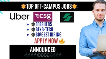 🚀Finally Uber, CSG & Syndr Hiring 2025 | Software Engineer & Internship Roles | Off Campus Jobs 2025