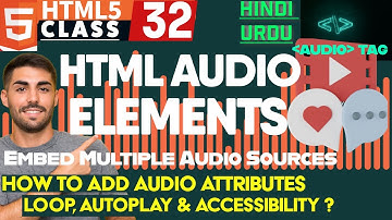#32 How to Add Audio Content in HTML? | How to use audio Control in HTML?  skillsepisode #html5