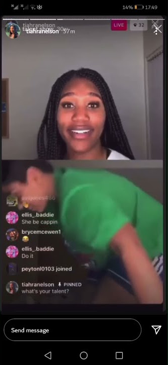 Boy trying to twerk fell on Tiahra Nelson IG LIVE
