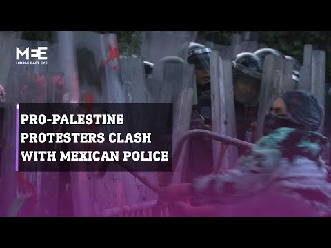 Mexicans protesting Israel's assault on Rafah clash with police