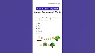 Verbal Reasoning - Logical Sequence of words - Practice