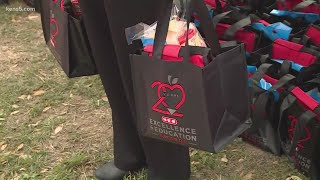 H-E-B's Texas Loves Teachers tour rolls through Northside ISD to thank educators