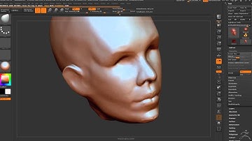 Zbrush Human Head Speed Sculpting Time-Lapse