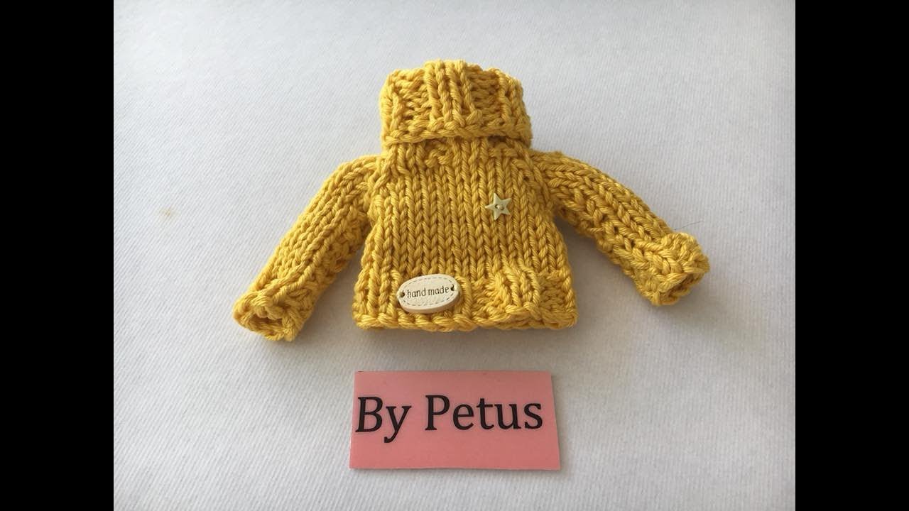 Como tejer suéter de mini Carolina amigurumis By Petus