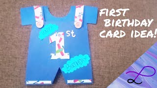 1st Birthday card idea for baby boy | Handmade | DIY ideas