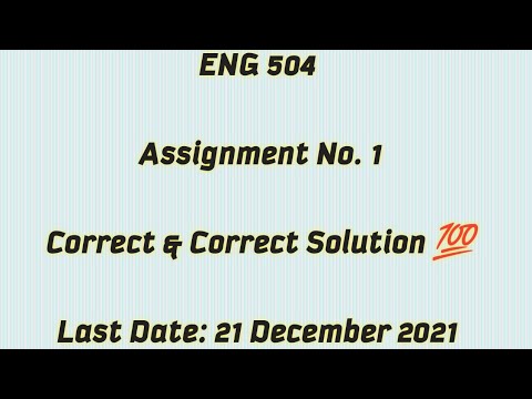 eng 504 assignment 1 solution 2023