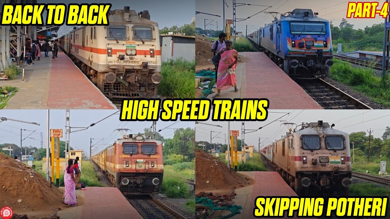 Back-to-Back High Speed Trains Skipping Potheri 🚆💨 | Sampark Kranti, Tejas, Humsafar | Part 4