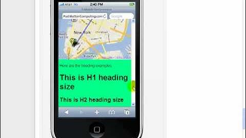 EzMobileSiteGenerator - Mobile Website Design - Page Layout Demo