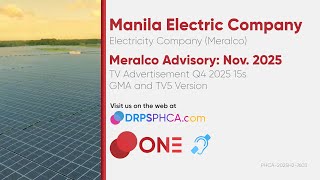 Meralco Advisory Tv Public Service Ad November 2025 15S Gma And Tv5 Network Version