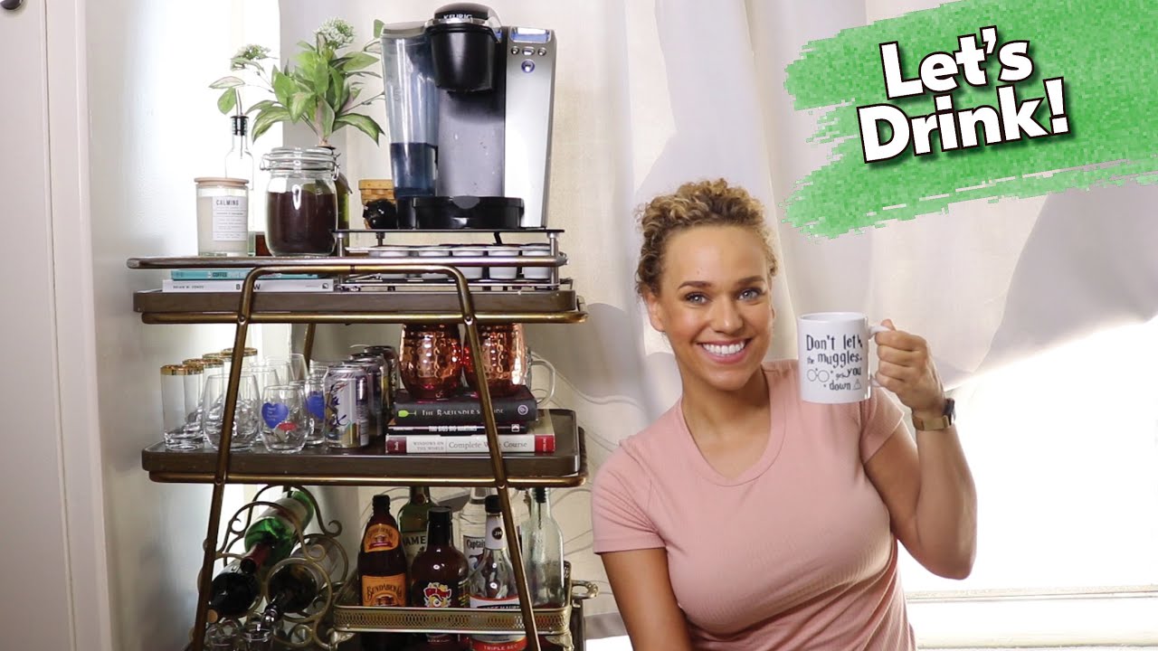 DIY Coffee & Bar Cart  | How to Create and Style a Vintage Bar and Coffee Cart