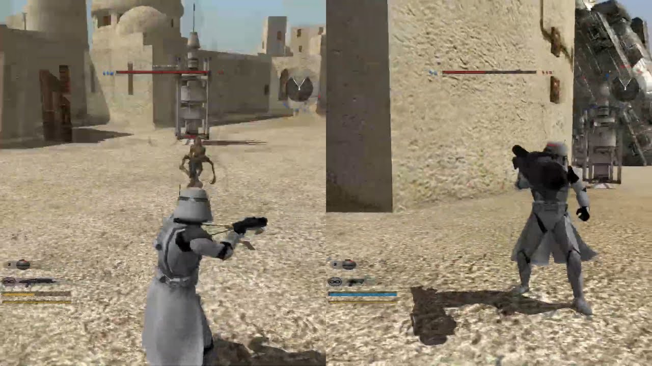 Classic Star Wars Battlefront II: Split screen Gameplay (No Commentary) 