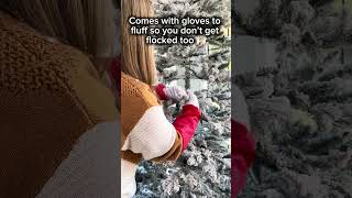 Flocked Christmas Tree - King of Christmas #christmastrees #kingofchristmas #ad #gift