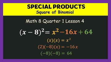TAGALOG | Square of Binomial | Special Products | Math 8 Quarter 1 Lesson 4