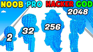 NOOB vs PRO vs HACKER vs GOD in Pixel Battle 3D