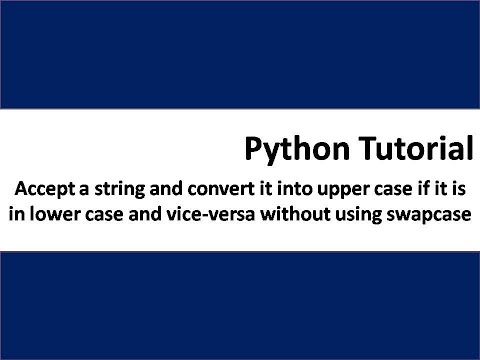 Accept a string and convert it into upper case if it is in lower case and vice versa