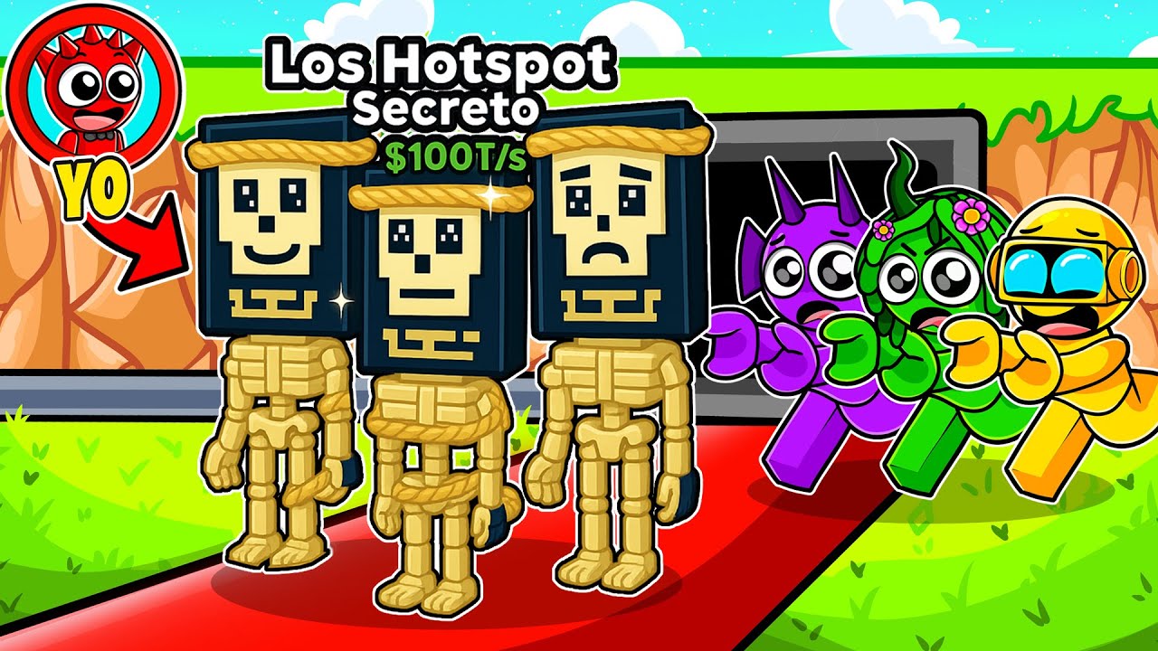Me Hice Pasar por LOS NUEVOS HOTSPOTCITOS SECRETOS en STEAL A BRAINROT de Roblox!