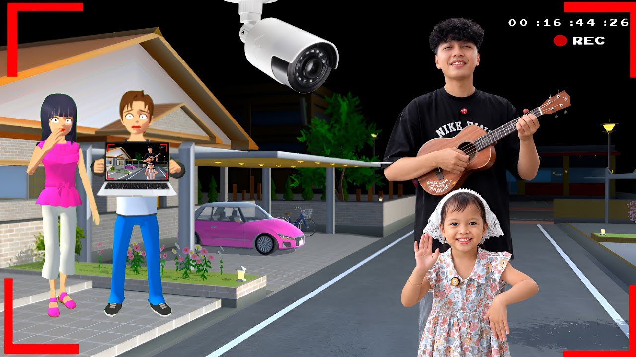 Yuta Mio Panik CCTV Merekam PERMISI KAKAK KITA MAU NGAMEN Di Depan Rumah 😱| Sakura School Simulator