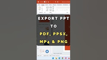 How to Export PPT to PDF, MP4, PNG, PPSX