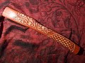 Топорище резное,плетёнка с узорами.Резьба по дереву.The ax handle is carved, braided with patterns.