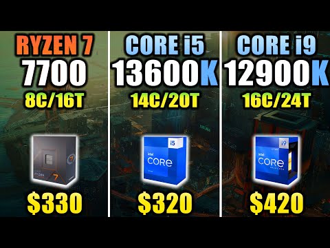 R7 7700 vs i5-13600K vs i9-12900K - How Much Performance Difference?