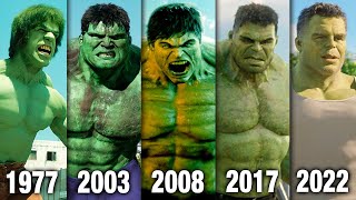 Evolution of Hulk in Movies \& TV (1977-2022)