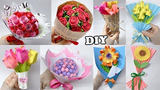 8 Cách làm bó hoa bằng giấy đơn giản | DIY Paper Flower Bouquet | Liam Channel