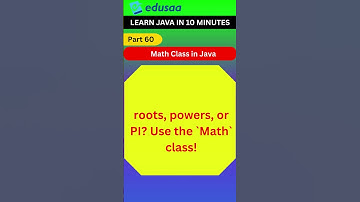 Java Math Class Explained | sqrt(), pow(), and PI in 60 Sec | #edusaa | #shortsyoutube | #shorts