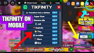 How To Use Tikfinity On Mobile +1 speed keyboard escape Roblox  screenshot 1
