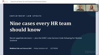 Employment Law Webinar: The Latest Employment Law Developments Explained