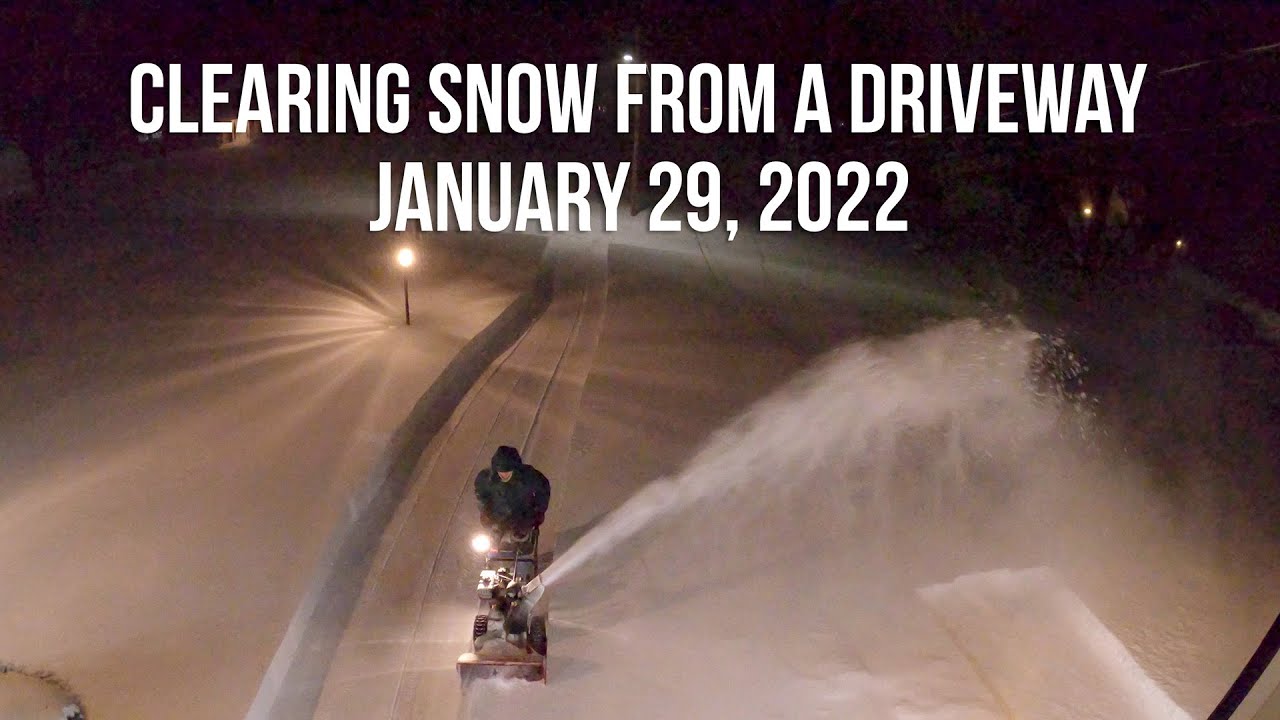 GoPro Time Lapse Snow Blowing Driveway January 2022 - YouTube