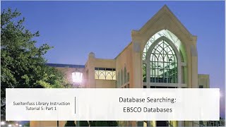 5. OLLU LIbrary: Searching in the EBSCO Databases